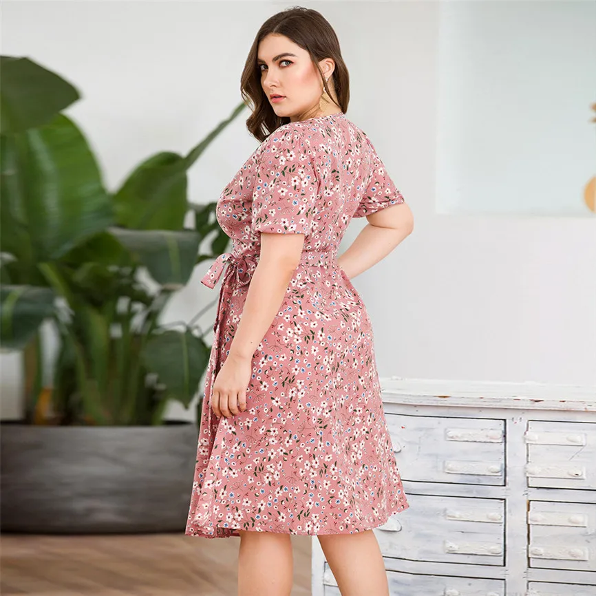 Женские платья длиной до середины икры женские повседневные с v-образным вырезом