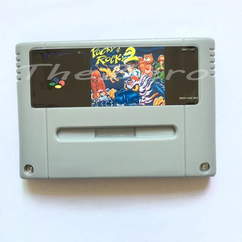 Pocky &amp Rocky 2 видео игры для 16 бит карточки Супер чернильного картриджа 46 pin EUR PAL