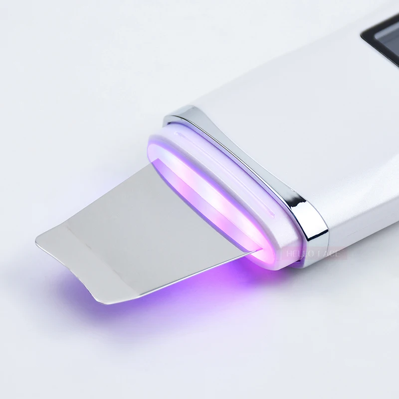 Ультразвуковой ионный скребок для кожи аппарат очищения лица шпатель очиститель