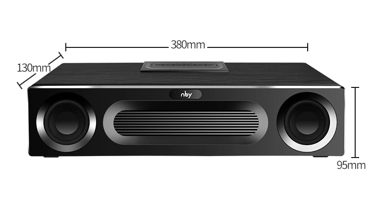 NBY 5590 портативный Bluetooth динамик 20 Вт система звука 3D стерео музыка объемный сабвуфер беспроводной динамик s для компьютера FM