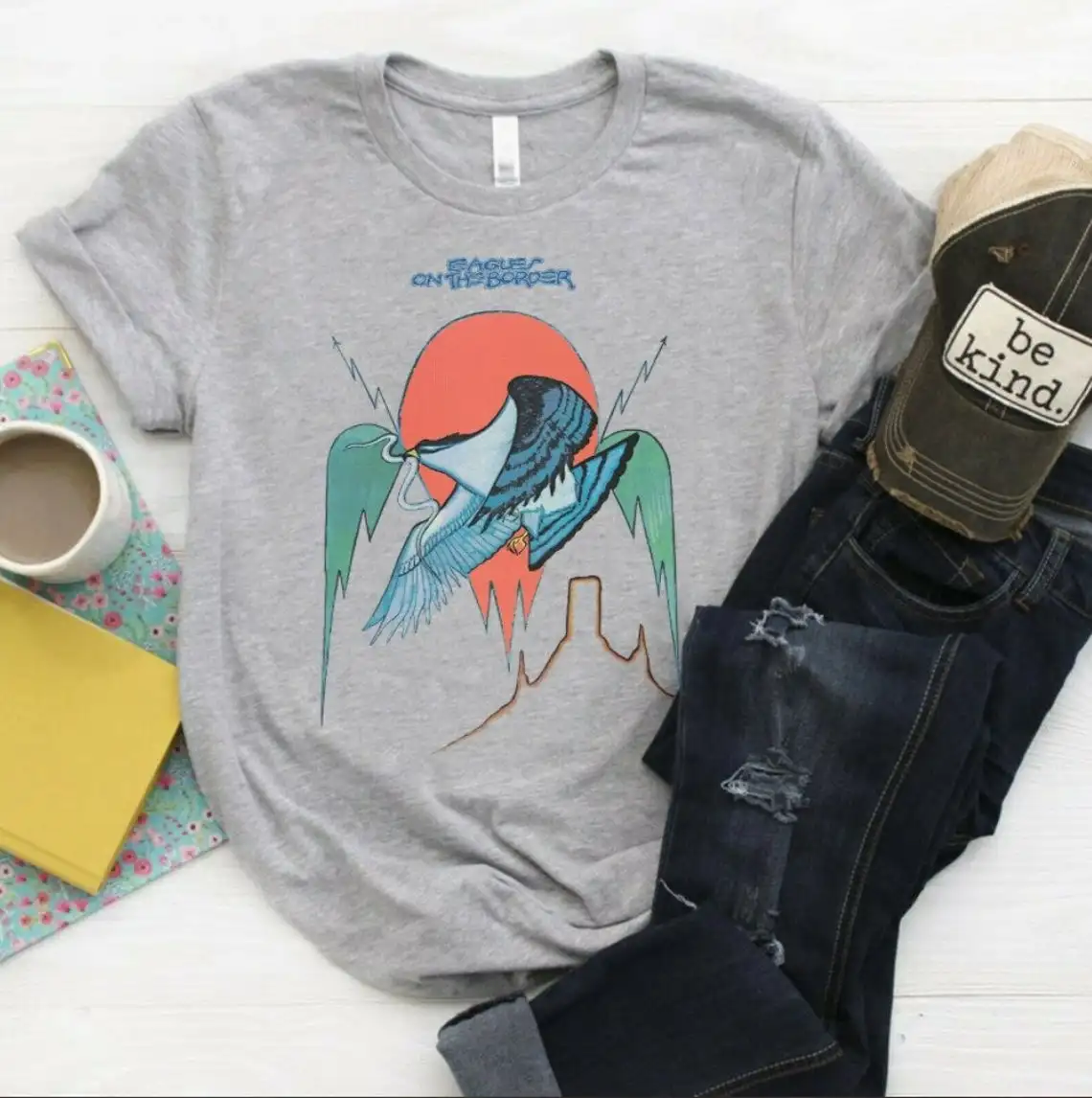 Женская Винтажная футболка унисекс Повседневная рубашка с принтом Орлов на