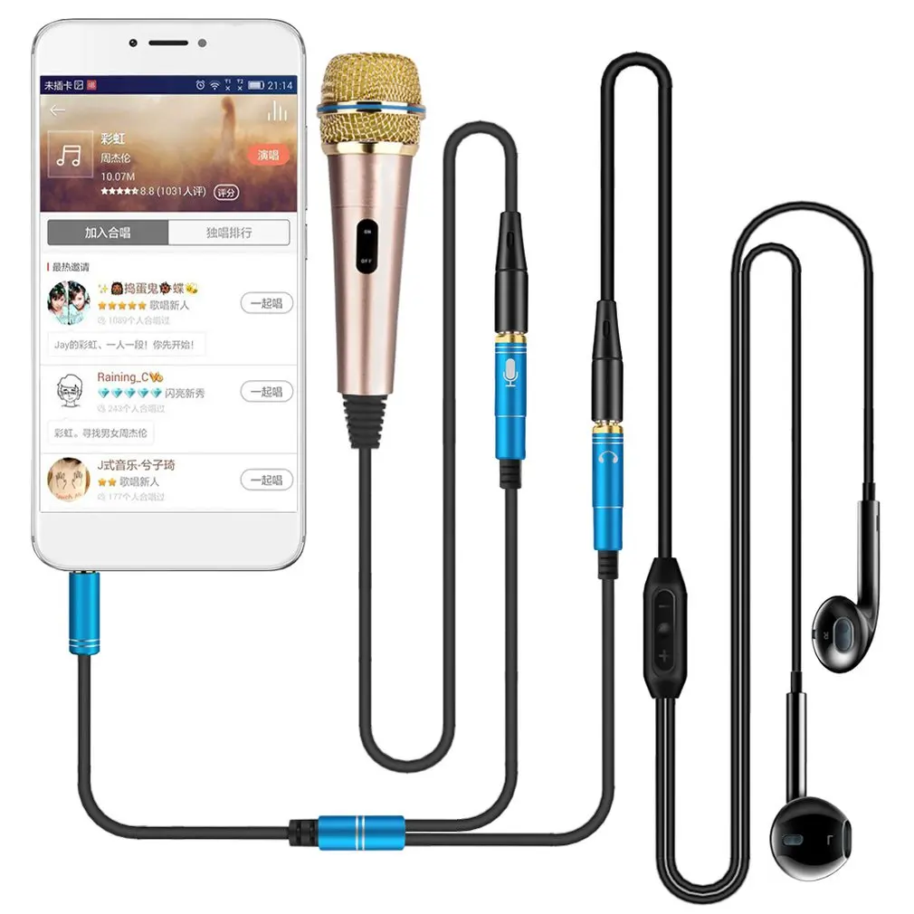 Компактный гибкий 3 5 мм стерео аудио штекер на 2 гнезда гарнитуры микрофон Y