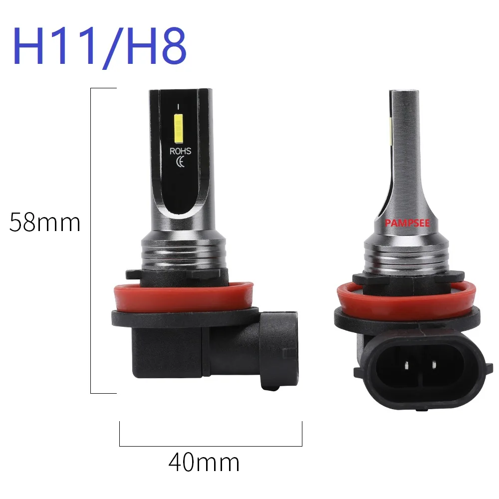 2Pcs H4 H7 H11 H8 H9 9006 HB4 H1 9005 HB3 Mini Car Headlight Bulbs LED Lamp with 1860 Chip 16000LM Auto Fog Lights 6000K 3000K - купить по
