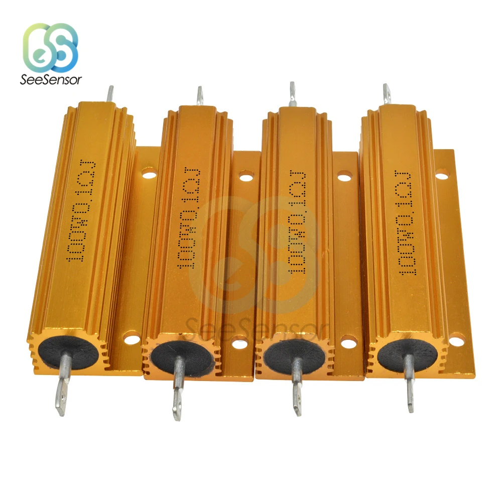 100 Вт 0 1 ~ 100K Алюминиевый мощный металлический корпус чехол проволочный резистор 5