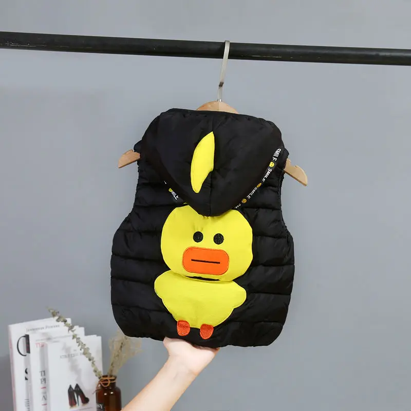 

Girls Winter Cotton Vest Warm Waistcoat Baby Boys and Girls Thick Jackets Autumn and Winter Kids Cartoon Down Coats Baby Vests