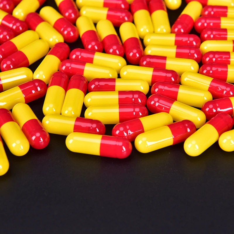 1000 шт капсулы разделенная коробка все виды цветных пустых твердых желатиновых