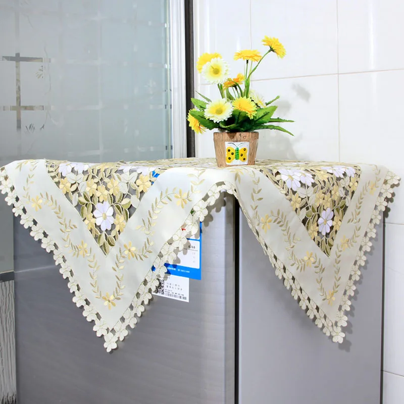 PHUWONDA домашняя атласная Вышивка ручной работы скатерть ришелье 85X85 см кв|Скатерти|