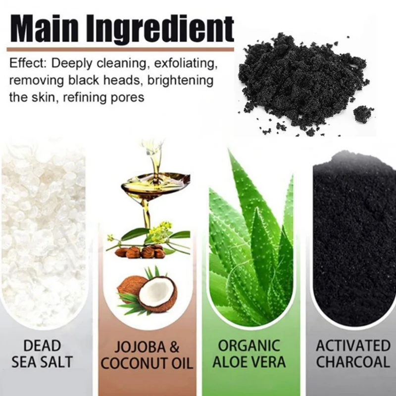 Скраб для лица бамбуковый уголь скраб тела детоксификация Природный