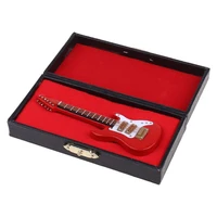 10cm miniature electric guitar replica with box stand musical instrument model