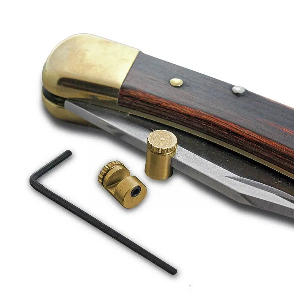 

Knife 110 Thumb Stud Push Knife Button 416 Steel Material 110 Pusher Screw Screw E4h4