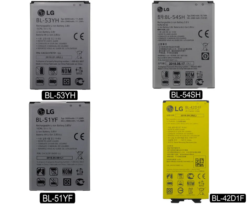 LG телефона Батарея BL-51YF для LG G4 HH815 H818 H810 для LG G2 G3 G5 L7 II BL-54SH BL-53YH BL-42D1F BL-59JH батареи