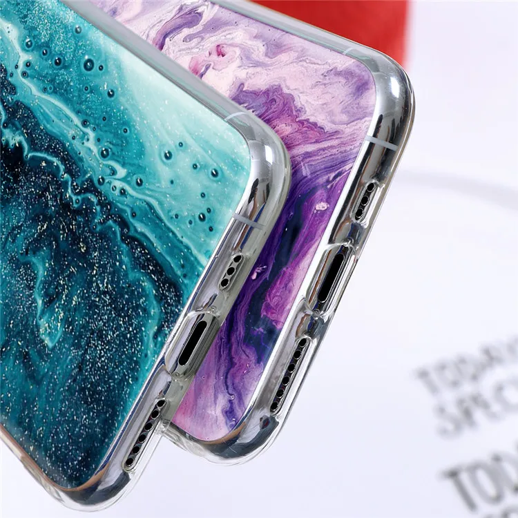 

Case For Samsung S21 Ultra S20 S8 Plus S7 Edge A42 A41 A12 A91 A8 A6 Note 20 10 M31 M51 J6 J4 Soft Silicone Marble Flower Case