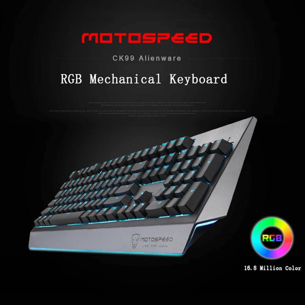Механическая игровая клавиатура MotoSpeed CK99 Alienware с 104 клавишами и RGB подсветкой
