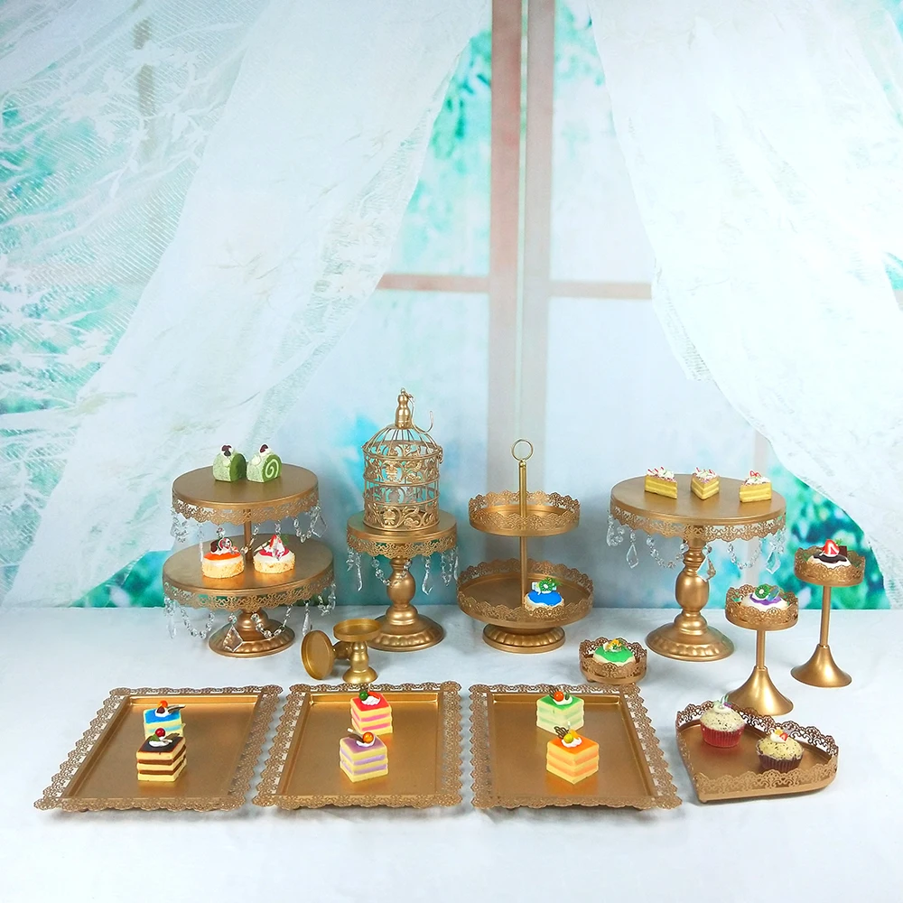 Золотая подставка для кексов Tobs металлическая свадебного торта лоток