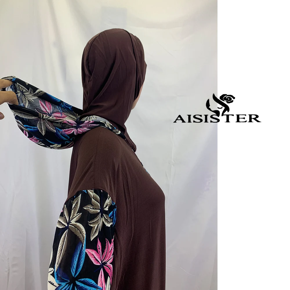 Мусульманское женское платье с двумя шляпами абайя для молитв Khimar Djellaba Femme Jibab Dubai