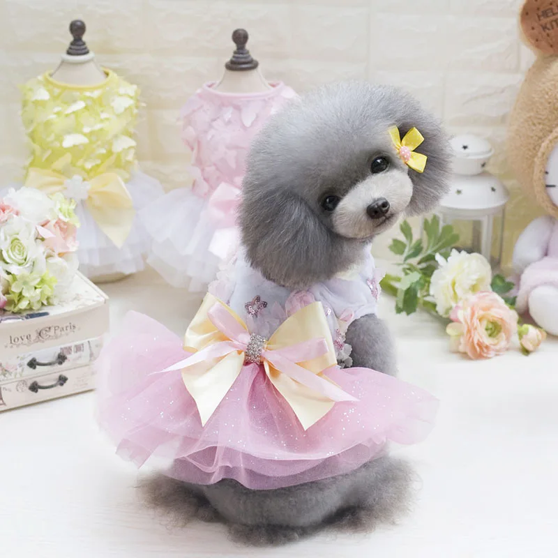 

Pet Dress Candy Colorful Dog Dress Dog Clothing Pet Clothing Cotton Dog Clothes Girl Multi-color Floral Pet Dog Wedding Dress