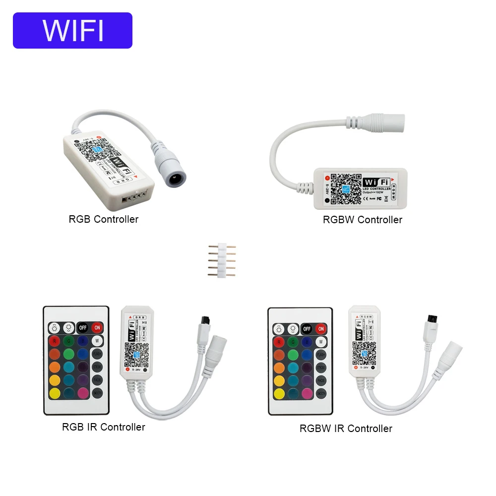 DC5-28V Мини wifi Bluetooth RGB/RGBW Led контроллер Диммер Amazon Alexa Google домашний телефон для полосы светильник
