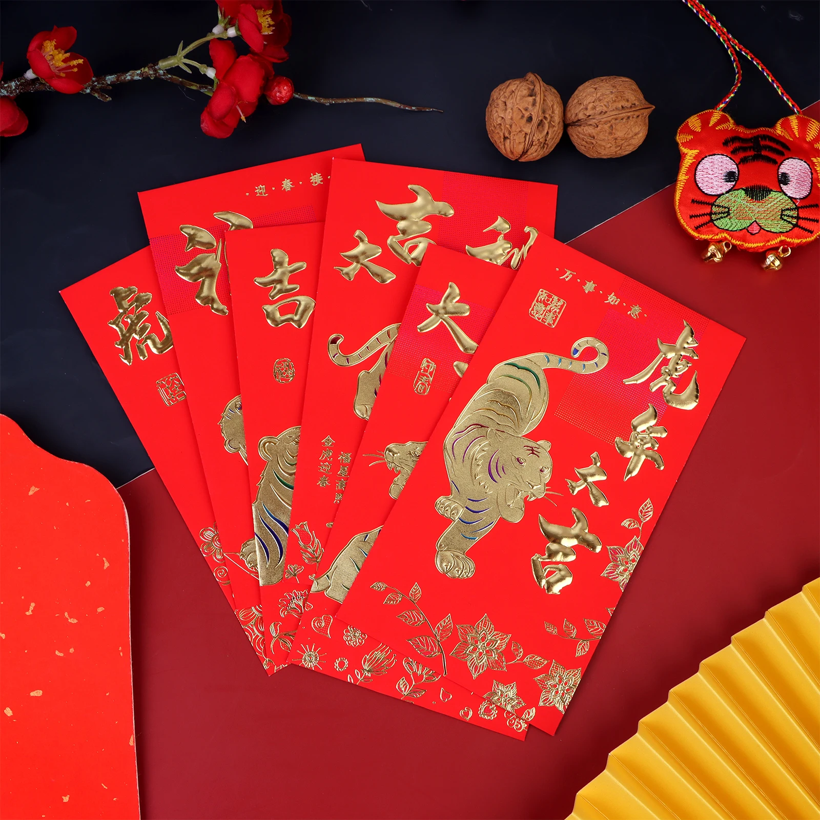 

Chinese Red Envelopes 2022 Chinese New Year Tiger Hong Bao Money Envelopes