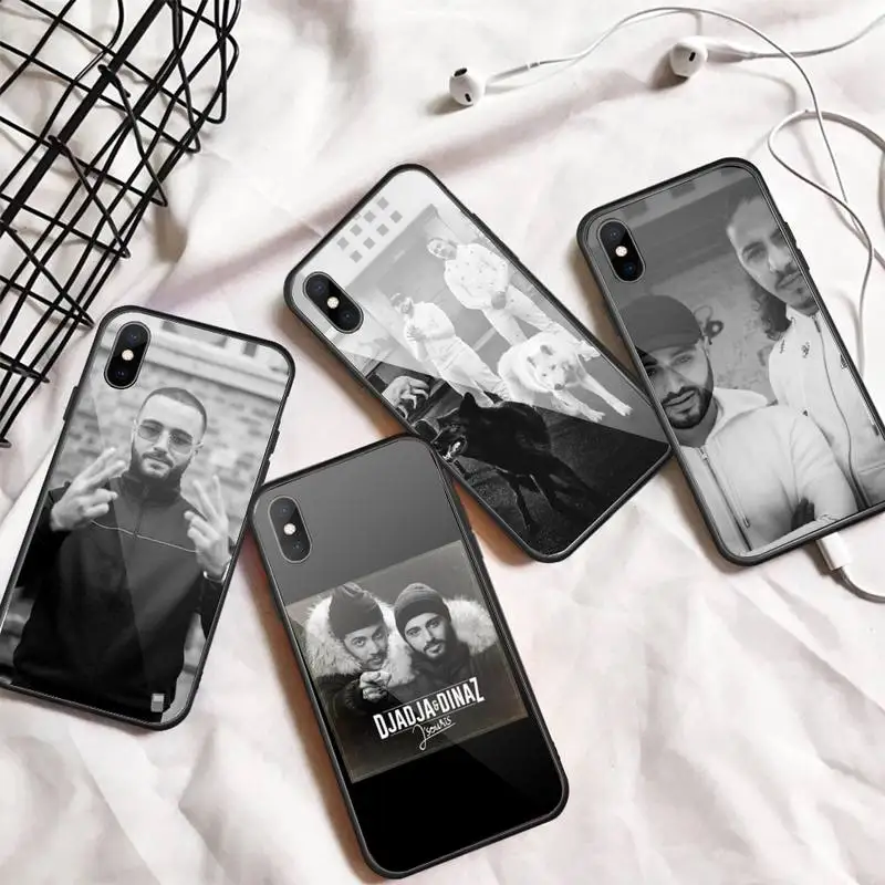 

Djadja & Dinaz famous French Rapper Phone Case Tempered glass For iphone 5C 6 6S 7 8 plus X XS XR 11 PRO MAX