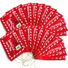 Новогодние и рождественские украшения для дома, рождественские буквы, мешок для конфет, Санта-Клаус, войлочный конверт, вышивка, рождественские украшения