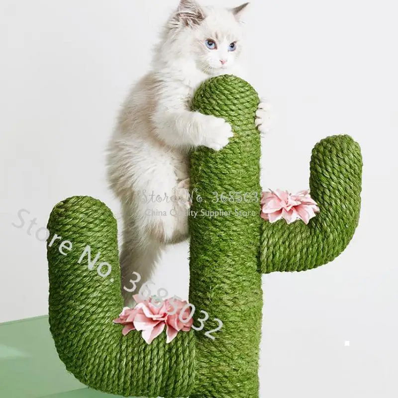 Когтеточка в форме кактуса натуральная сизальная кошачья скалолазание