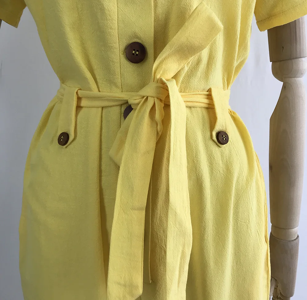 Женский весенний комбинезон на пуговицах повседневный Свободный завязках