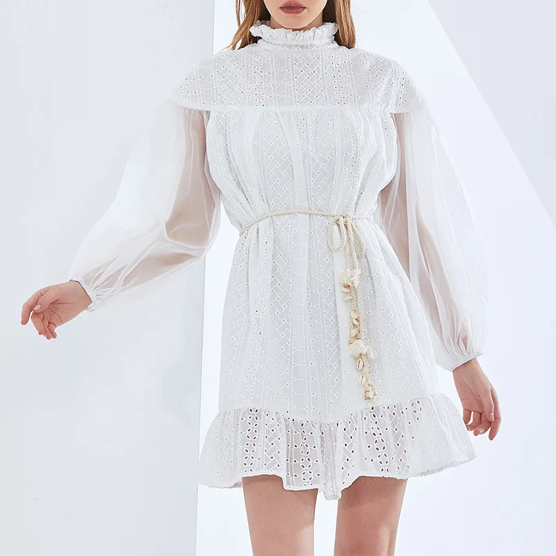 

Dresses for Women 2021 Spring/Summer New Fashion Korean Mesh A- line Dress Temperament Commute Dress Female Fairy i Dress