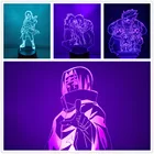 3D ночник удзумаки и Итачи Наруто, светодиодный светильник Саске, набор для украшения, цветной светильник, подарок на Рождество