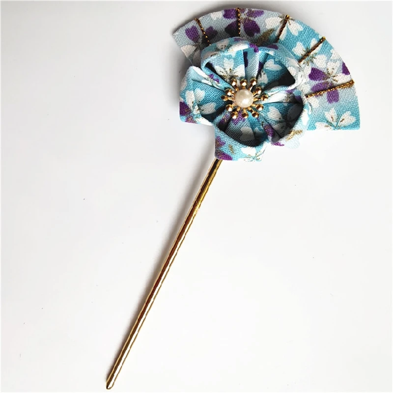 1 шт. палочка для волос с принтом сакуры в форме веера кимоно Hanfu украшение