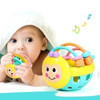1pcs baby rattles soft adhesive dumbbell toddler toys hand bell baby rattles early education bathing newborn calm toy gifts new