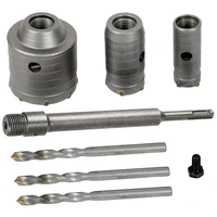 concrete hole saw kits sds plus shank wall hole cutter cement drill bit sets30 40 60mm with 220mm connecting rod