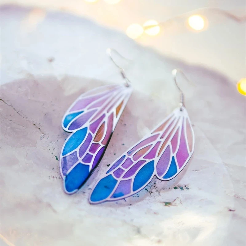 Богемные серьги в стиле сказочного крыла Фэнтези Висячие для женщин