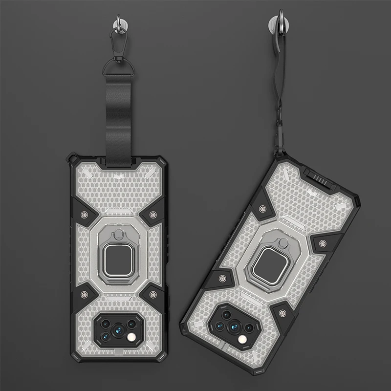 

Magnetic Case Poco X3 NFC X3 Pro M3 Shockproof Armor Stand Ring Case For Xiaomi 11 Ultra 10T Lite Redmi K40 Note 8 Pro 9 Cover