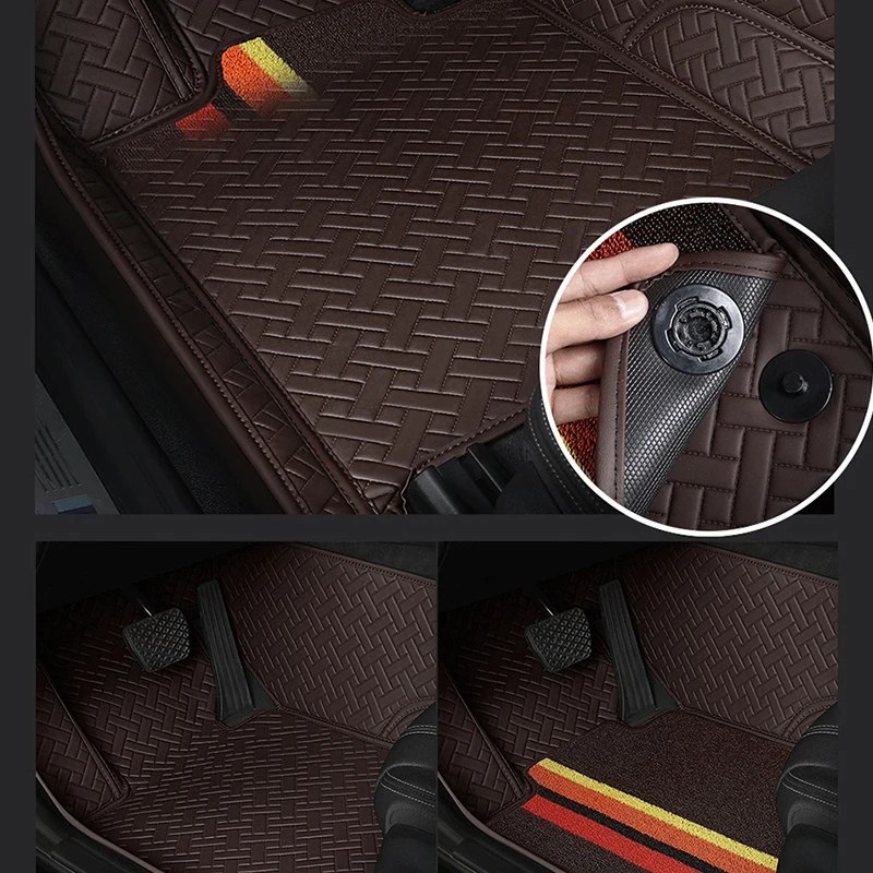 

KADULEE Custom car floor mat For Citroen DS DS3 DS4 DS5 DS6 DS7 DS4S DS5LS For Dodge Journey auto floor mats