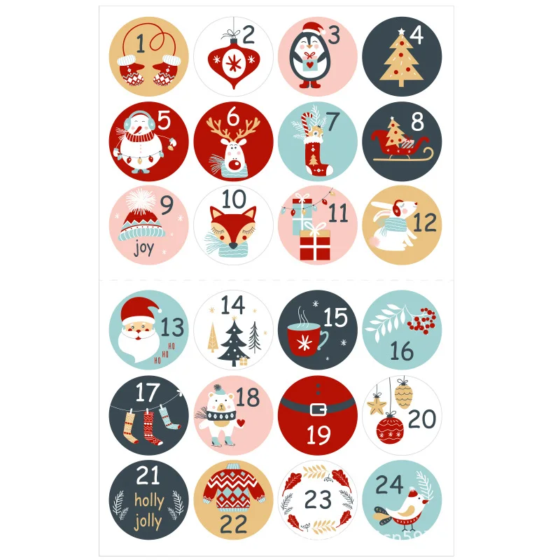 

1 лист декоративных наклеек Рождество мультфильм этикетки для детей подарок клейкая бирка водонепроницаемые для канцелярских принадлежно...