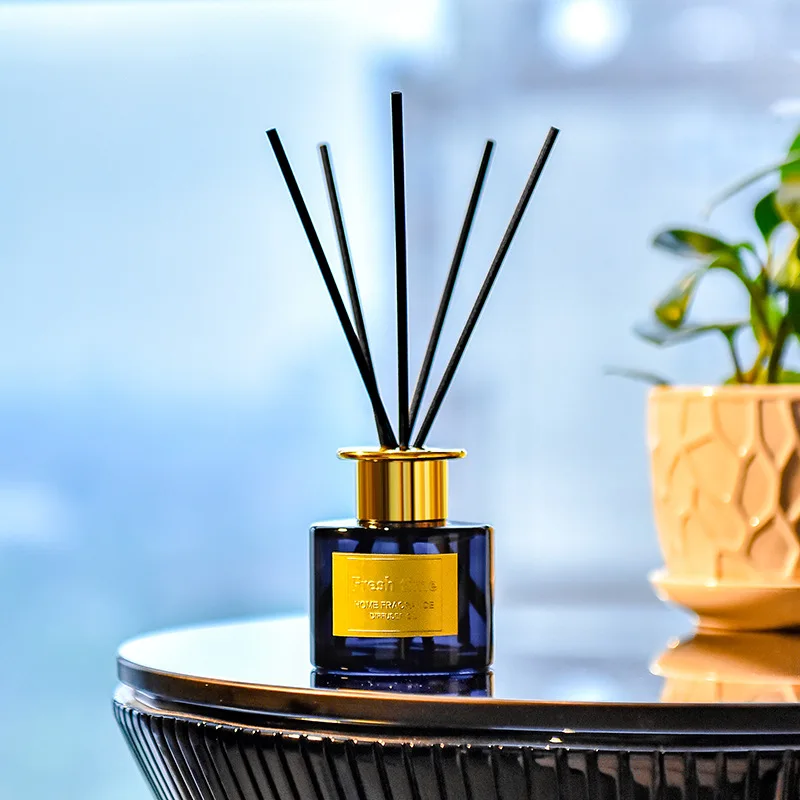 

1PCS 100ml No Fire Aromatherapy Essential Oil Set Reed Oil Diffusers with Natural Sticks Glass Bottle Scented Oil Desktop Decor