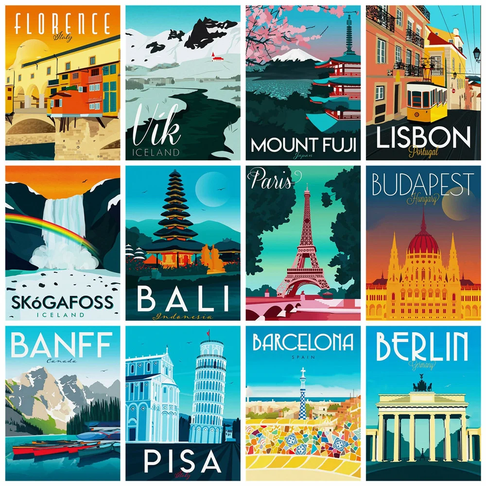 

Алмазная вышивка Huacan полный комплект 5D алмазная живопись текстом пейзаж мозаика Набор для вышивки крестиком украшение для дома