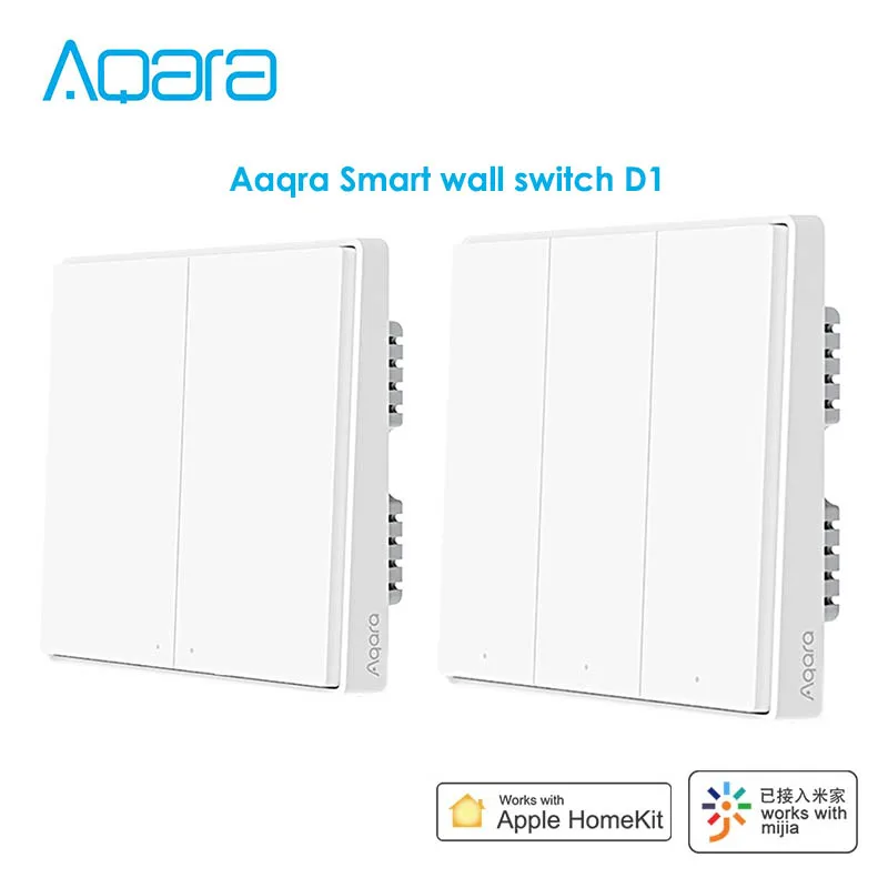 Умный настенный выключатель Aqara D1 Zigbee Беспроводной Выключатель с нулевой линией
