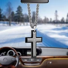 Автомобильная подвеска, Крест из титановой стали, украшение для зеркала заднего вида