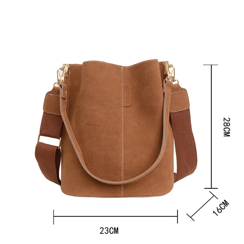 

Retro matte PU leather designer bucket bag lady high quality single shoulder bag lady worn bag shopping bag purses