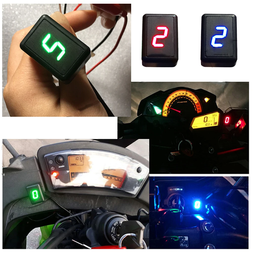 

SCL Racing Motorcycle Universal Waterproof Motorcycle ATV Vehicles Digital Gear Indicator LED Display Shift Lever Sensor