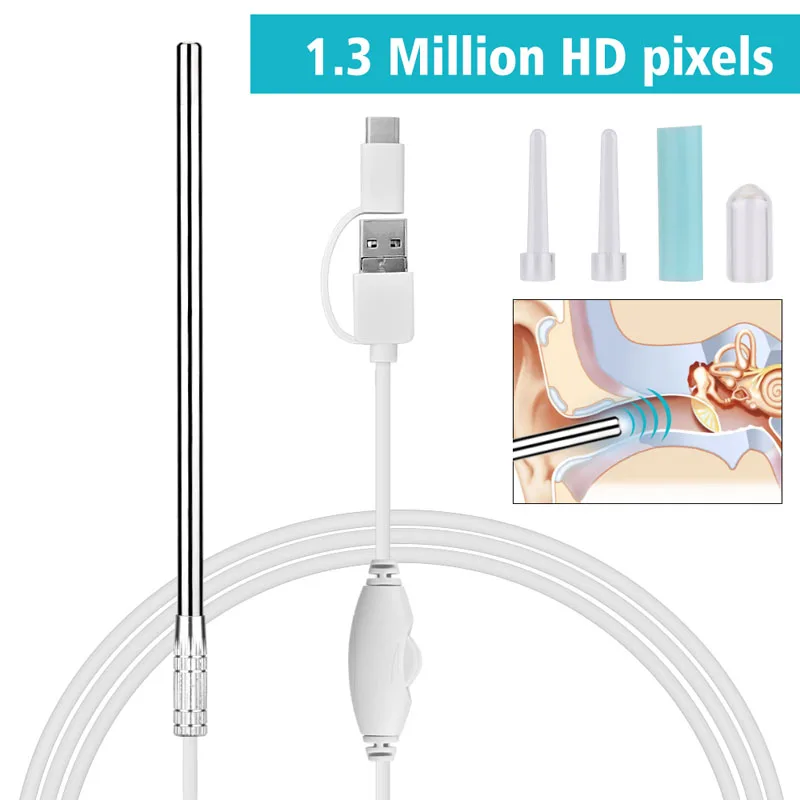 Медицинский эндоскоп для ушей HD Визуальный Цифровой отоскоп рта носа