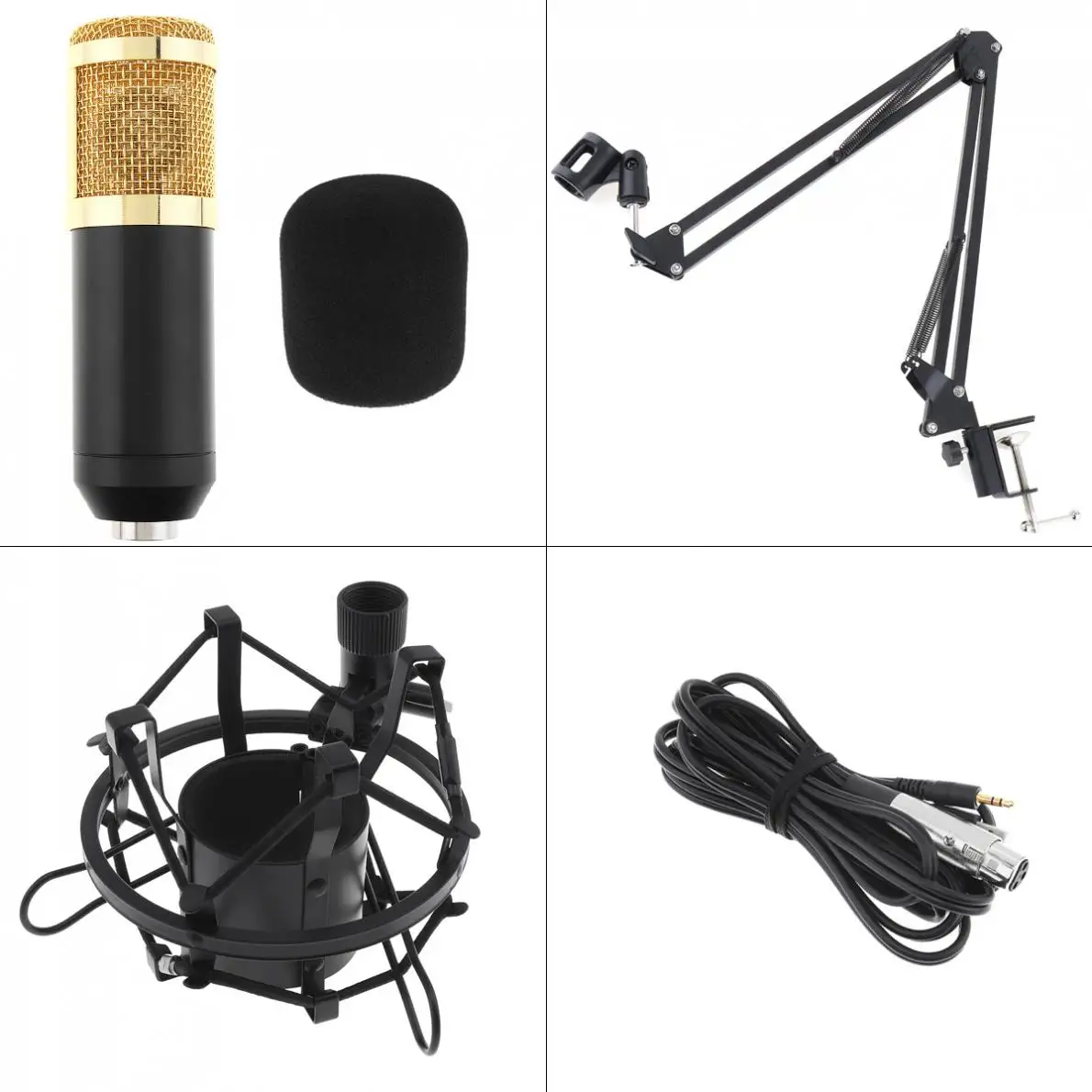 Профессиональный конденсаторный микрофон BM 800 караоке с подставкой и поп