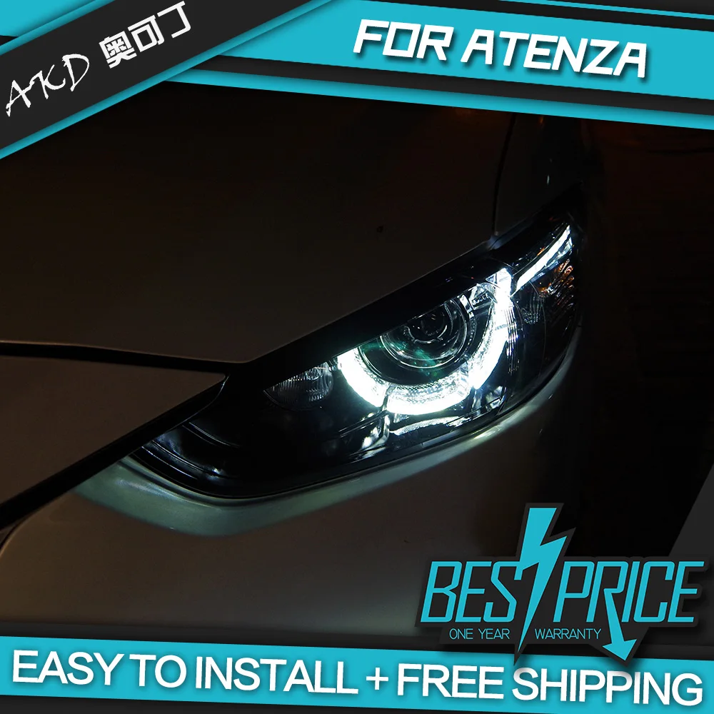 АКД автомобилей Стайлинг фар для Mazda 6 Mazda6 Atenza 2013 2016 фары светодиодный ходовые
