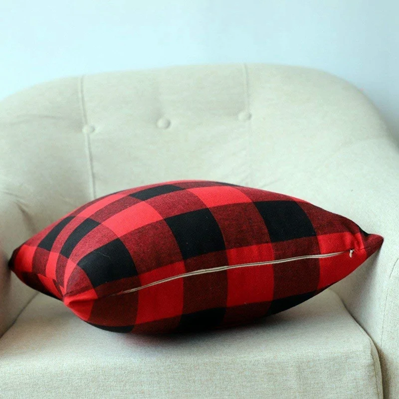 2 предмета Рождество Красного и черного цветов плед Подушка Чехол &amp 1 шт. коврик