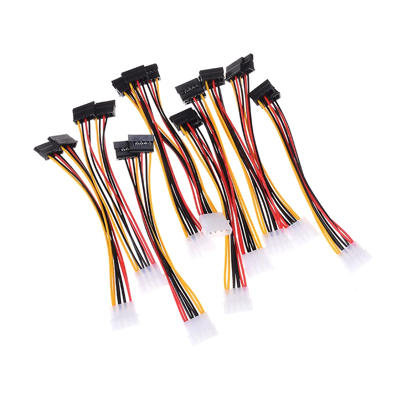 10 шт. 4 Pin Ide/Sata Мужской Двойной Sata Y сплиттер женский Hdd Мощность Кабель