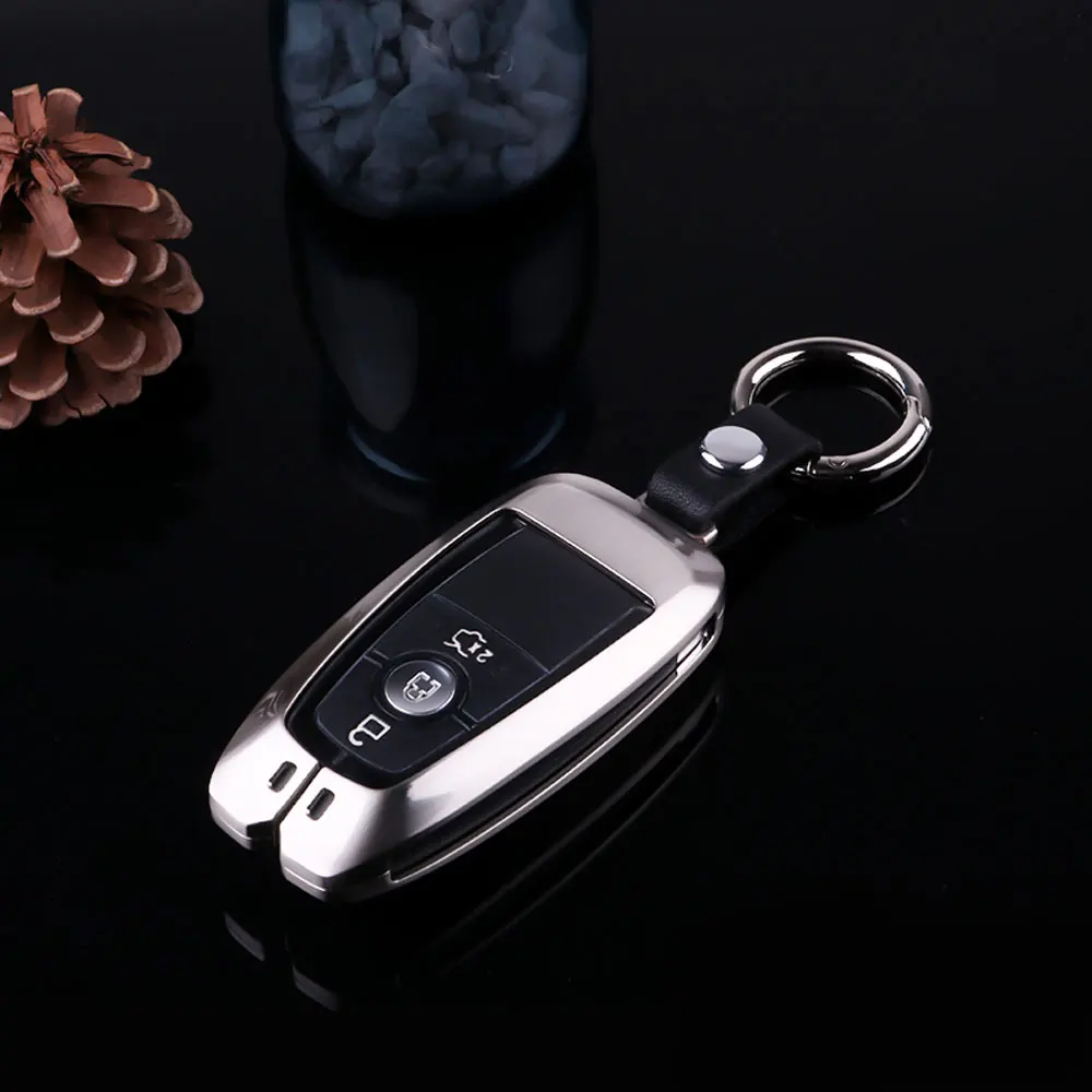 

Zinc Alloy Car Key Case For Ford Explorer Edge Expedition F-450 F-350 F250 F150 Fusion Mustang 2017 2018 Everest 2019 Keys Cover