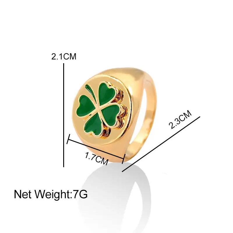 

2021 Gold Color Metal Rings Korean Cute Enamel Daisy Tulip Heart Yin and Yang Rings Wonderful Choice for Women Jewelry