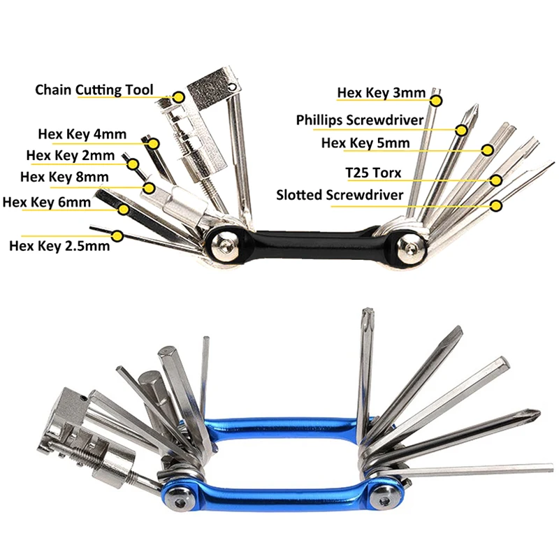11 в 1 Многофункциональный набор инструментов для ремонта велосипеда