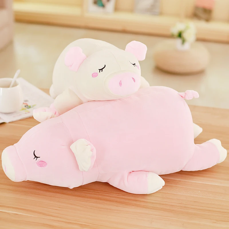 Новая милая мягкая Копилка 35-85 см плюшевая игрушка лежа ленивая свинья
